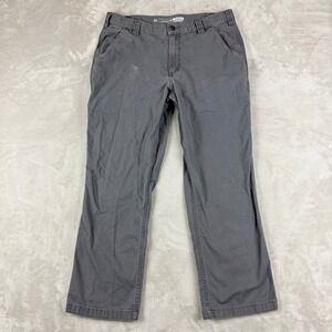 Carhartt Pants Men 36x30 (35x28) Gray Relaxed Fit Rugged Flex Canvas Work BN2291